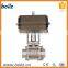 3 PC butt welding ball valve with pneumatic actuator