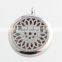 2016 Hot Sale Round Hollow Sunflower Aromatherapy Essential Oils Diffuser Locket Necklace Pendant