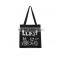 Hot sale cheap organic black cotton canvas handled tote bag for promotion