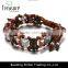 2016 Handmade ancient copper zinc alloy braided leather bracelet jewelry