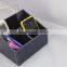 Manufactory direct supply pu/genuine leather customer desk storage box, pen holder with customer design