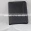 High quality PU leather A4 portfolio folder with zipper and calculator