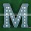 different letter cutting cheap wooden letters with LED lights