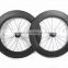 20.5 88mm tubular carbon disc braking surface track wheels can come with your logo