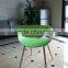 2016 New Design Fashion Plastic Chairs With Wooden Legs