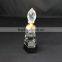 black crystal glass perfume bottle for decoration