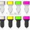 Aluminum Panel 3 port usb car charger 5V 6A for mobile