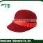 women red plain felt hat