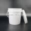 1 Gallon Plastic Pails, Small Oil Bucket, Glue Pail, Round Barrel for Paint with handles