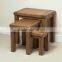 Chunky style solid oak nest of tables/living room furniture