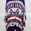 Bright and plus size batwing knitted ponchos for women