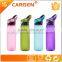 Bpa free bicycle plastic sport water bottle wtih straw