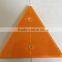 two holes yellow colour waring triangle reflector (RK04003-1)