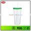 bpa free 24oz double wall personalized plastic tumbler with straw