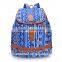8893 2016 new style national wind women canvas leather backpack school satchel