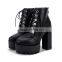 PU half boots newest designs high heel shoes 2017 PF4419