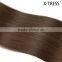 full head 20inch 113g instant chestnut brown 7pcs true double drawn natural remy virgin clip in chinese human hair extension