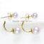 Charm Double Sided Pearl Puddles Earrings Silver 925 Material