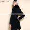 Top Grade Winter Women's Long Real Black Sheep Fur Coat Made In China