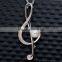 Hot Selling Zircon Material Music Notation Scarf Pin/brooch
