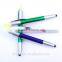 Double tips marker, ball pen&highlighter&touch tip,3 in 1 pen