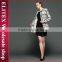 2015 Fashion Black&White Plaid Ladies Overcoat Designs Winter Dress