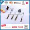 High quality 4 pcs stainless steel cutlery set with pvd coating , rose gold cutlery, stainless steel first horse cookware set