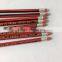 Chinese factory HB pencil standard pencils wooden pencil with eraser top