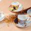 Haonai customized design mini ceramic coffee set, decal coffee mug with saucer