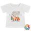 Girls Summer White Customize Printing T-Shirt Blank Solid Cotton Kids Cartoon T-Shirt