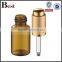 cosmetic 20ml 30ml essential oil glass fragrance perfume bottle amber golden aluminum metal pump bottle perfume glass
