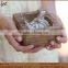 small size ring bearer box with burlap pillow 4in