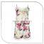 2016 fancy simple designer suit designs for girls soft chiffon floral prints playsuit.