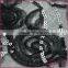 Black lace ribbon coiling embroidery design mesh, elegant sequin fabric for dress