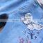 Floral embroidery girls denim trousers