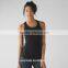100% cotton plain black running vest for women