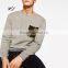 Pullover Design Digital Camo Pockets Man Knit Fabric Plain Sweatshirt