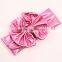 Cool baby girls metal color headband 2017 newborn kids elastic cotton hair band bows hair accessories