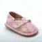 new arrival fashionable pink glitter leather baby girls knitting pattern making shoes for infant