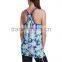 Womens fitness wear seamless tie dye training tank top/racerback
