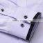 men's classic long sleeve double collar slim fit light purple dress shirt