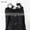 China supplier ladies luxurious 100% Cashmere Coat with Rex Rabbit Hoody