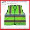 Hi-vis reflective 2 tape Roadway warning vest/reflective tape green safety vest