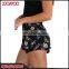 2017 New Arrival Summer Custom Latest Design Black Casual Floral Printed Women Shorts
