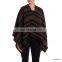 Competitive price women 100% wool poncho wholesale