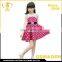 Children beautiul cotton dot print girls dresses 7-16 years old