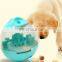 Funny intelligent dog food feeder dispenser ball toy for pet training teeth cleaning