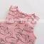 Wholesale Plain Pink Swan Pattern Cute Jumpsuit Soft Baby Girl Romper