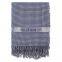 Home Decoration Plaid Design Soft Cozy Acrylic Bedding Throw Blanket with Tassels