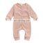Infant Baby Girl Boy Romper Newborn Long Sleeve O-neck Solid Color Knitted Romper Jumpsuit Overall Outfits Autumn 2020 New Sale